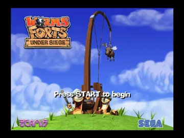 Worms Forts Under Siege (USA) screen shot title